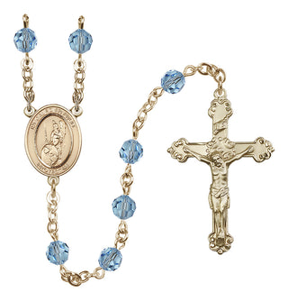 14kt Gold Filled 6mm Guardian Angel of the World  Engraved Catholic Rosaries