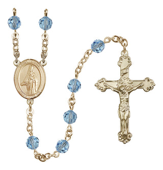 14kt Gold Filled 6mm Saint Emma Uffing  Engraved Catholic Rosaries