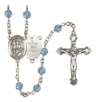 Sterling Silver 6mm Saint George / Army Rosary