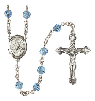 Sterling Silver 6mm Saint Robert Bellarmine  Engraved Catholic Rosaries