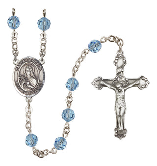 Sterling Silver 6mm Santa Teresita  Engraved Catholic Rosaries
