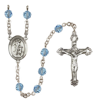 Sterling Silver 6mm Guardian Angel w/Child Rosary | Engravable