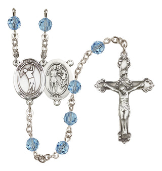 Sterling Silver 6mm Saint Sebastian/Golf Rosary