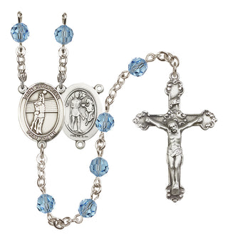 Sterling Silver 6mm Saint Sebastian / Volleyball Rosary