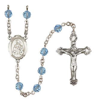 Sterling Silver 6mm Saint Angela Merici  Engraved Catholic Rosaries
