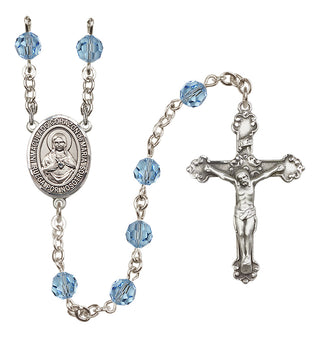 Sterling Silver 6mm Corazon Inmaculado de Maria  Engraved Catholic Rosaries