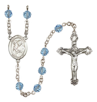 Sterling Silver 6mm Saint Dunstan  Engraved Catholic Rosaries