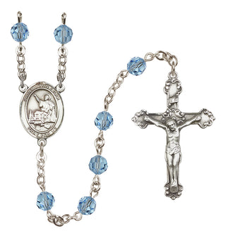 Sterling Silver 6mm Saint John Licci  Engraved Catholic Rosaries
