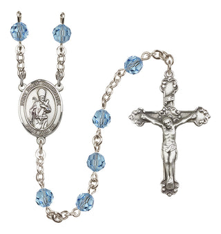 Sterling Silver 6mm Saint Simon the Apostle  Engraved Catholic Rosaries