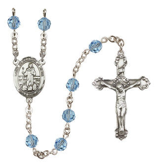 Sterling Silver 6mm Saint Bernadine of Sienna  Engraved Catholic Rosaries