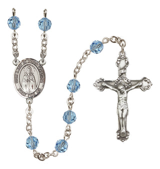 Sterling Silver 6mm Our Lady of Rosa Mystica  Engraved Catholic Rosaries