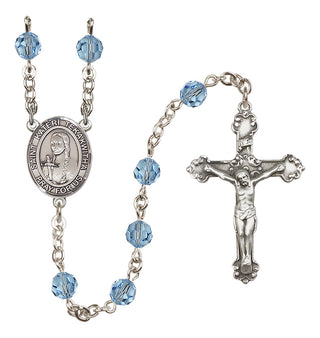 Sterling Silver 6mm Saint Kateri Tekakwitha  Engraved Catholic Rosaries