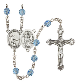 Sterling Silver 6mm Saint Sebastian / Soccer Rosary