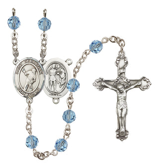 Sterling Silver 6mm Saint Sebastian/Lacrosse Rosary