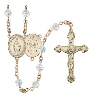 14 Karat Gold-Filled 6mm Austrian Crystal Miraculous Rosary in Crystal