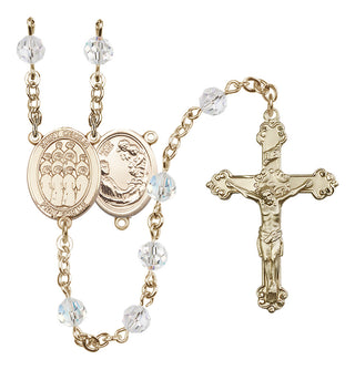 14 Karat Gold-Filled 6mm Austrian Crystal Saint Cecilia / Choir Rosary in Crystal