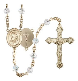 14 Karat Gold-Filled 6mm Austrian Crystal Pope Emeritace Benedict XVI Rosary in Crystal