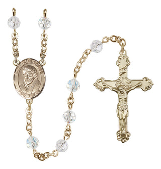 14 Karat Gold-Filled 6mm Austrian Crystal Saint Peter Canisius Rosary in Crystal