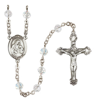 Sterling Silver 6mm Saint Ann  Engraved Catholic Rosaries