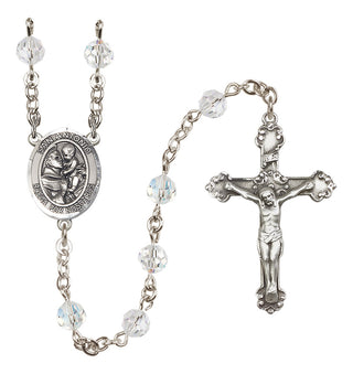 Sterling Silver 6mm San Antonio  Engraved Catholic Rosaries