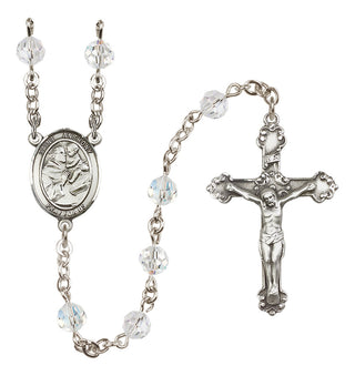Sterling Silver 6mm Saint Anthony of Padua  Engraved Catholic Rosaries