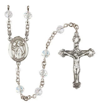 Sterling Silver 6mm Saint Boniface  Engraved Catholic Rosaries