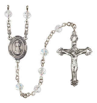 Sterling Silver 6mm Austrian Crystal San Francis Rosary in Crystal