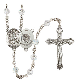 Sterling Silver 6mm Saint George / Coast Guard Rosary