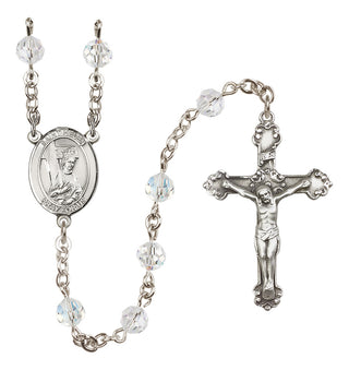 Sterling Silver 6mm Saint Helen  Engraved Catholic Rosaries