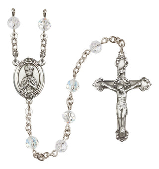 Sterling Silver 6mm Austrian Crystal Saint Henry II Rosary in Crystal