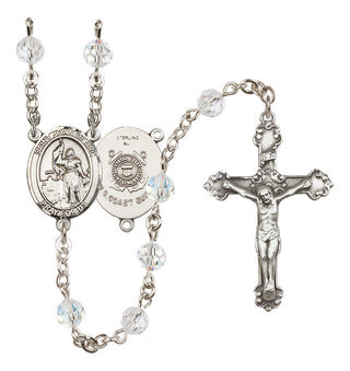 Sterling Silver 6mm Saint Joan of Arc /Coast Guard Rosary