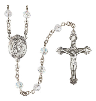 Sterling Silver 6mm Saint John the Baptist  Engraved Catholic Rosaries