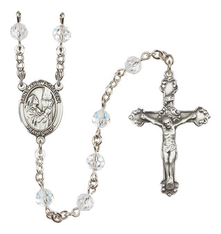 Sterling Silver 6mm Saint Mary Magdalene  Engraved Catholic Rosaries