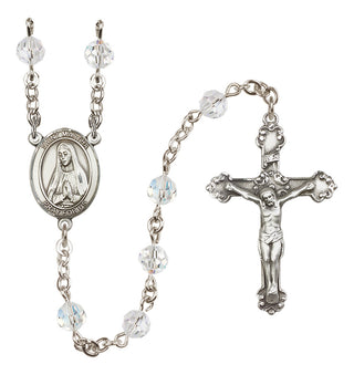 Sterling Silver 6mm Saint Martha  Engraved Catholic Rosaries