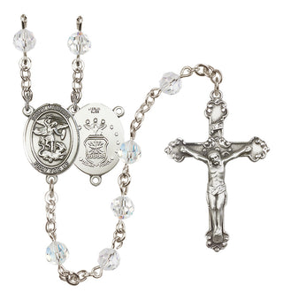 Sterling Silver 6mm Saint Michael / Air Force Rosary