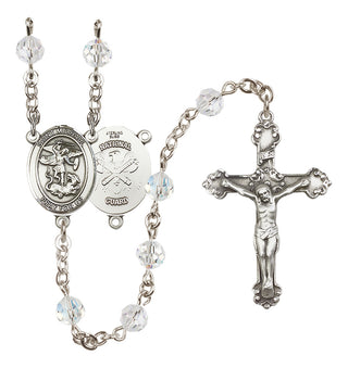Sterling Silver 6mm Saint Michael / Nat'l Guard Rosary