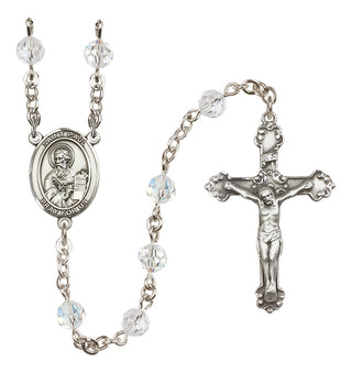 Sterling Silver 6mm Austrian Crystal Saint Paul the Apostle Rosary in Crystal