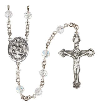 Sterling Silver 6mm Austrian Crystal San Ramon Nonato Rosary in Crystal