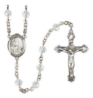 Sterling Silver 6mm Austrian Crystal Saint Veronica Rosary in Crystal