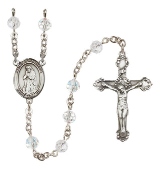Sterling Silver 6mm Austrian Crystal Saint Juan Diego Rosary in Crystal