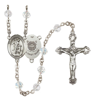 Sterling Silver 6mm Guardian Angel/Coast Guard Rosary