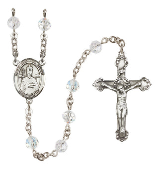 Sterling Silver 6mm Saint Leo the Great  Engraved Catholic Rosaries