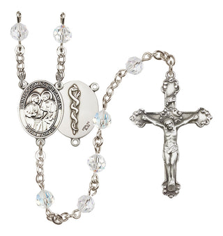 Sterling Silver 6mm Saints Cosmas & Damian / Doctors Rosary