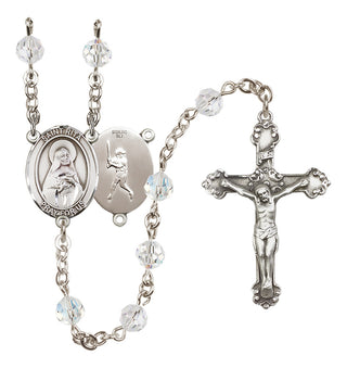 Sterling Silver 6mm Saint Rita / Baseball Rosary