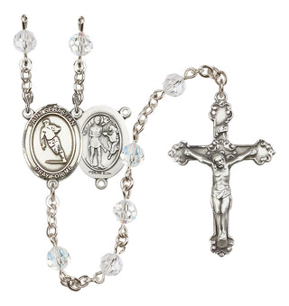 Sterling Silver 6mm Saint Sebastian / Rugby Rosary