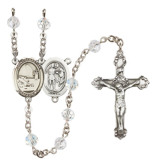 Sterling Silver 6mm Saint Sebastian / Fishing Rosary