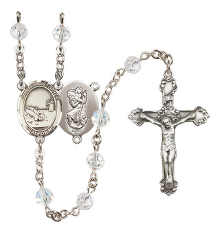 Sterling Silver 6mm Saint Christopher / Fishing Rosary