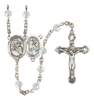Sterling Silver 6mm Saint Sebastian / Motorcycle Rosary