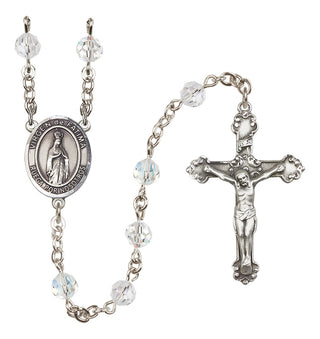 Sterling Silver 6mm Virgen de Fatima  Engraved Catholic Rosaries