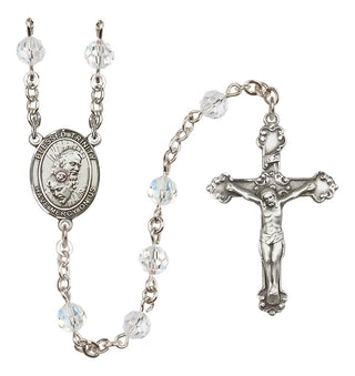Sterling Silver 6mm Blessed Trinity  Engraved Catholic Rosaries